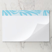 青いゼブラパターン ペーパーパッド (折り畳み)