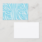 青いゼブラパターン 割引カード (正面/裏面)