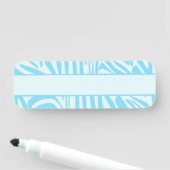 青いゼブラパターン 名札 (インサイチュ)