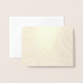 青いゼブラパターン 箔カード (封筒付き正面)