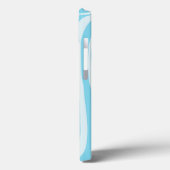 青いゼブラパターン Case-Mate iPhoneケース (裏面 / 左)