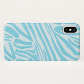 青いゼブラパターン Case-Mate iPhoneケース (裏面(横))