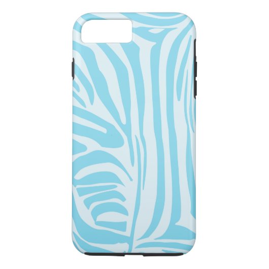 青いゼブラパターン Case-Mate iPhoneケース (裏面)