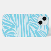青いゼブラパターン Case-Mate iPhoneケース (裏面 (横))