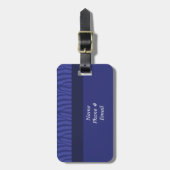 青いゼブラモダンパターン荷物タグ ラゲッジタグ (正面縦)