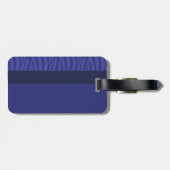 青いゼブラモダンパターン荷物タグ ラゲッジタグ (裏面横)