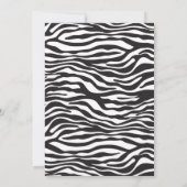青いゼブラモダンプリントベビーシャワー招待状 招待状 (裏面)
