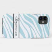 青いゼブラ印刷パーソナライズされたiPhone 5ケース Case-Mate iPhoneケース (裏面(横))