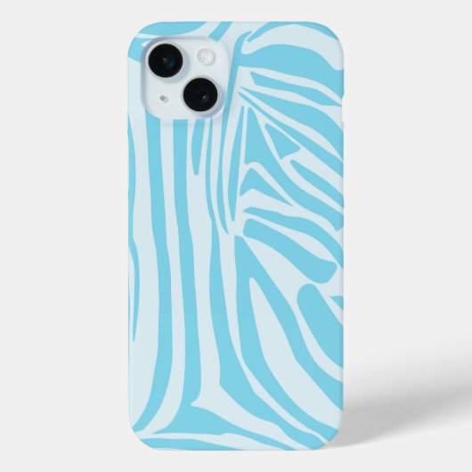 青いゼブラ柄 Case-Mate iPhoneケース (裏面)