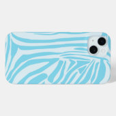 青いゼブラ柄 Case-Mate iPhoneケース (裏面 (横))