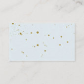 青いソフトな羊のベイビーシャワーありがとう エンクロージャーカード (裏面)