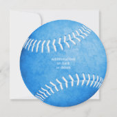 青いソフトボールスポーツパーティー 案内状 (裏面)