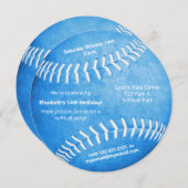 青いソフトボールスポーツパーティー 案内状 (正面/裏面)