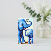 青いゾウのエンクロージャカード2枚 エンクロージャーカード (スタンド正面)