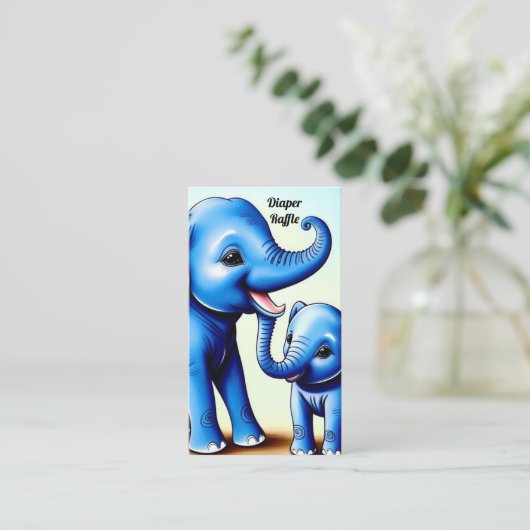 青いゾウのエンクロージャカード2枚 エンクロージャーカード (スタンド正面)