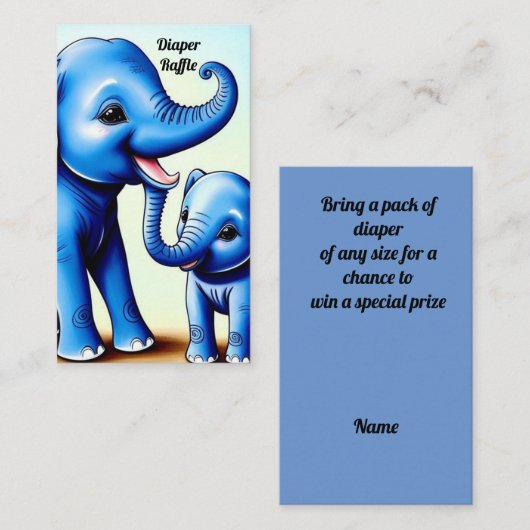 青いゾウのエンクロージャカード2枚 エンクロージャーカード (正面/裏面)