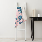 青いタイガーアジアのパターン シェルパブランケット (インサイチュ)