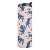 青いタイガーアジアのパターン タンブラー (回転左)