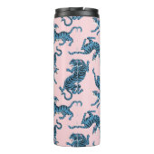 青いタイガーアジアのパターン タンブラー (裏面)