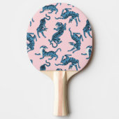 青いタイガーアジアのパターン 卓球ラケット (正面)