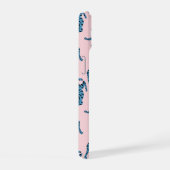 青いタイガーアジアのパターン iPhone 15ケース (右側面)