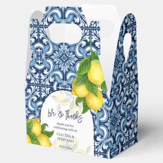 青いタイルとレモンアマイタリアンルフィ結婚ーの感謝していs フェイバーボックス (オープン)