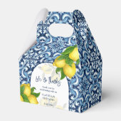 青いタイルとレモンアマイタリアンルフィ結婚ーの感謝していs フェイバーボックス (正面サイド)