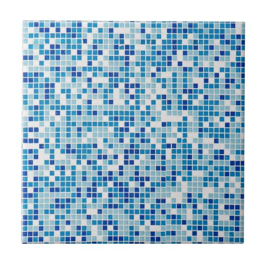 青いタイルの背景 タイル (正面)