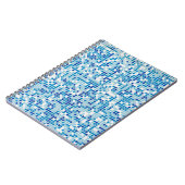 青いタイルの背景 ノートブック (左側)