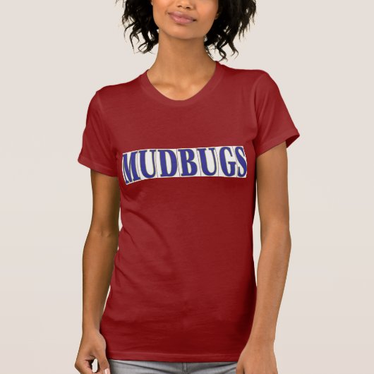 青いタイルのMUDBUGS Tシャツ (正面)