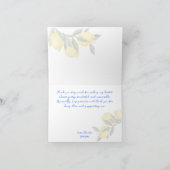 青いタイルレモンbougainvilleaアマルフィポジターノ サンキューカード (内部)