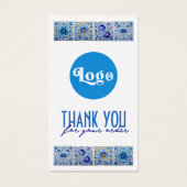 青いタイル地中海ののパッケージの挿入 (正面)