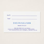 青いタイル地中海ののフレームアポイントメントカード (裏面)