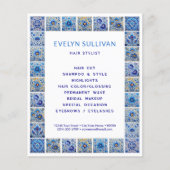 青いタイル地中海のフレームフライヤー チラシ (正面)