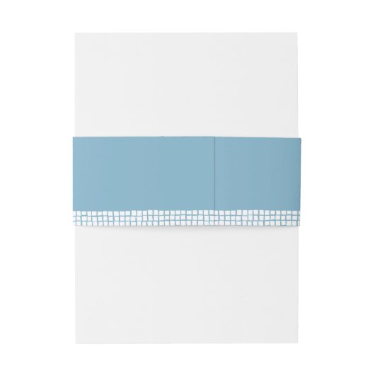 青いタイル枠ギリシャ結婚語のシンプルイニシャル 招待状ベリーバンド (裏面例)