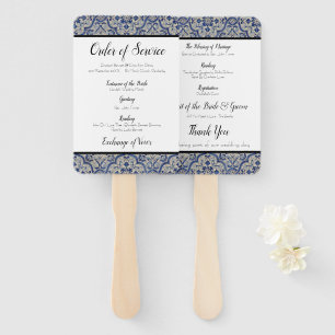 青いタイル結婚のサービスファンの順序 ハンドファン