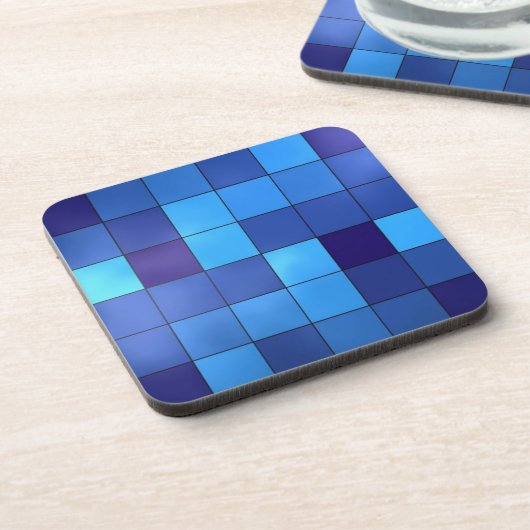 青いタイル コースター (左側)