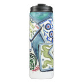 青いタイル タンブラー (正面)