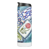 青いタイル タンブラー (回転右)