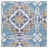 青いタイル ファブリック (クローズアップ)