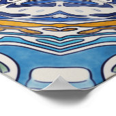 青いタイル ポスター (角)