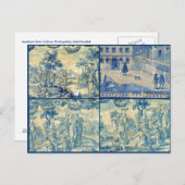 青いタイル ポストカード (正面/裏面)