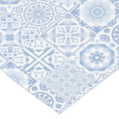 青いタイル，モザイク，マジョリカ， ショートテーブルランナー (コーナー)