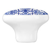 青いタイル，モザイク，マジョリカ， セラミックノブ (側面)