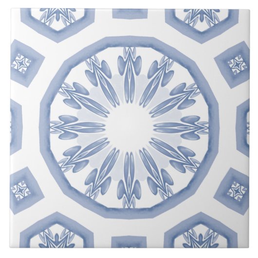 青いタイル，モザイク，マジョリカ， タイル (正面)