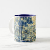 青いタイル(全体像) ツートーンマグカップ (正面左)