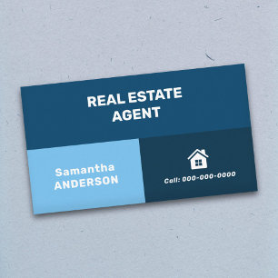 青いタイル – 実在 Estate Agent 名刺
