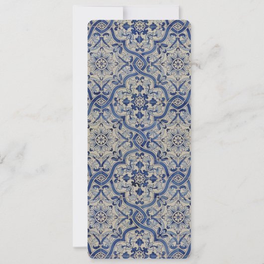 青いタイル 招待状 (裏面)