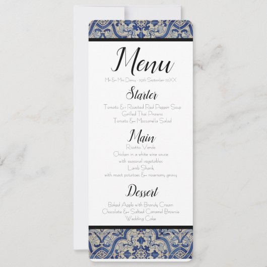 青いタイル 招待状 (正面)