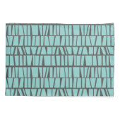 青いタイル 枕カバー (裏面)